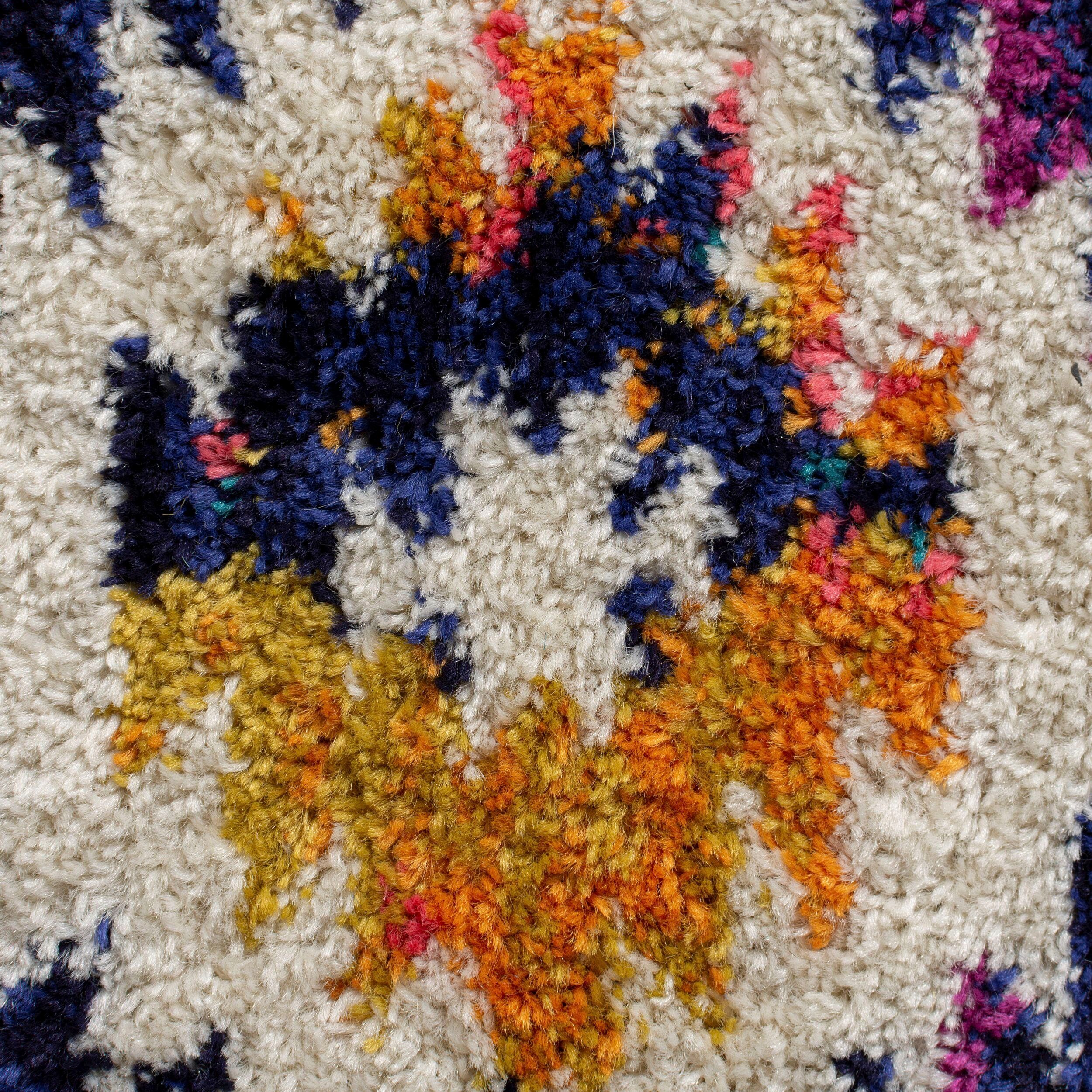 FLAIR RUGS Hochflor-Teppich Bohemia, rechteckig, Höhe: 20 mm, in farbenfroher Shaggy Berber-Optik – Bild 4 von 5