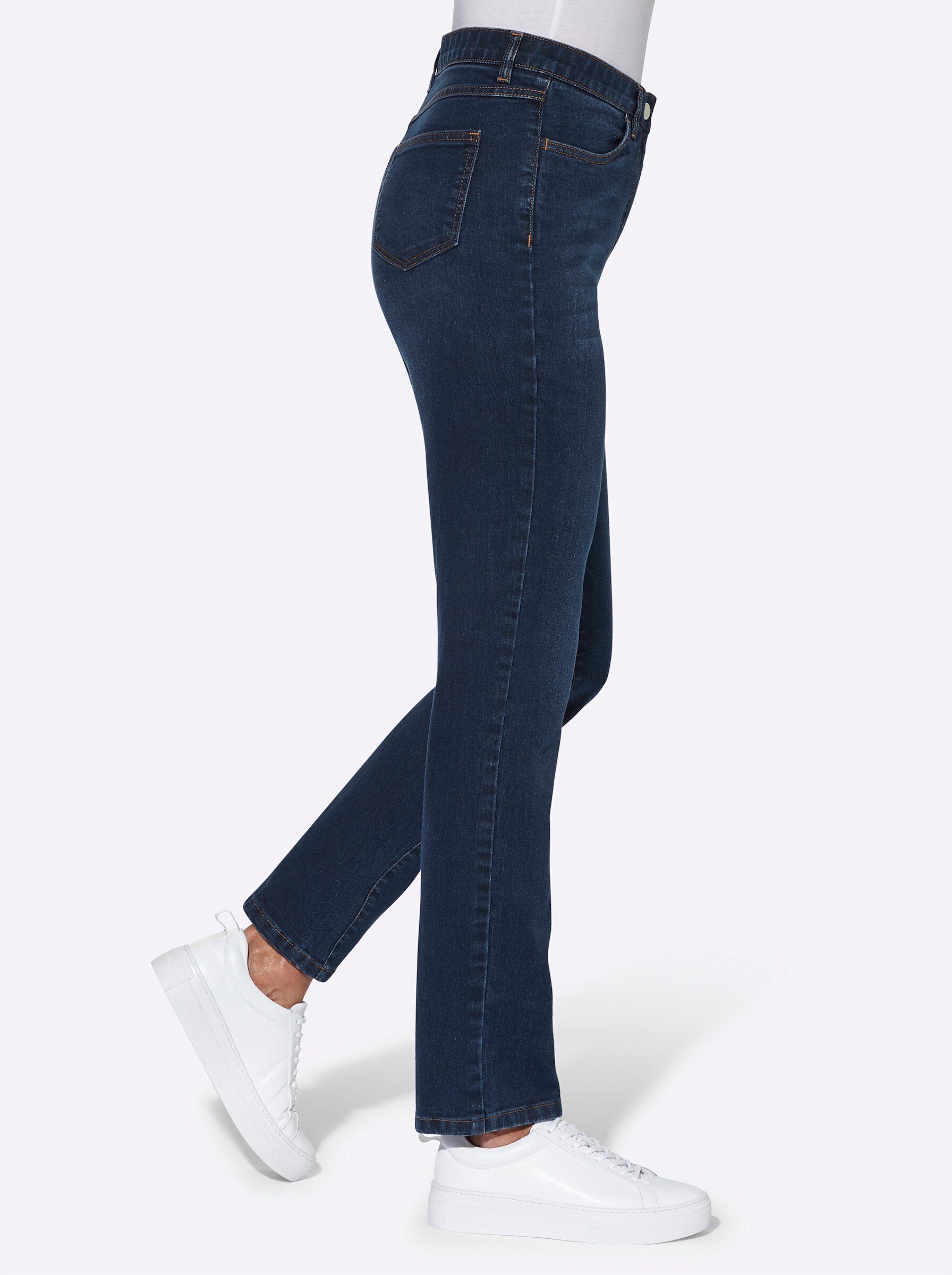 Sieh an! Bequeme Jeans Jeans komfortabel mit elastischem High-Waist-Bund – Bild 2 von 4