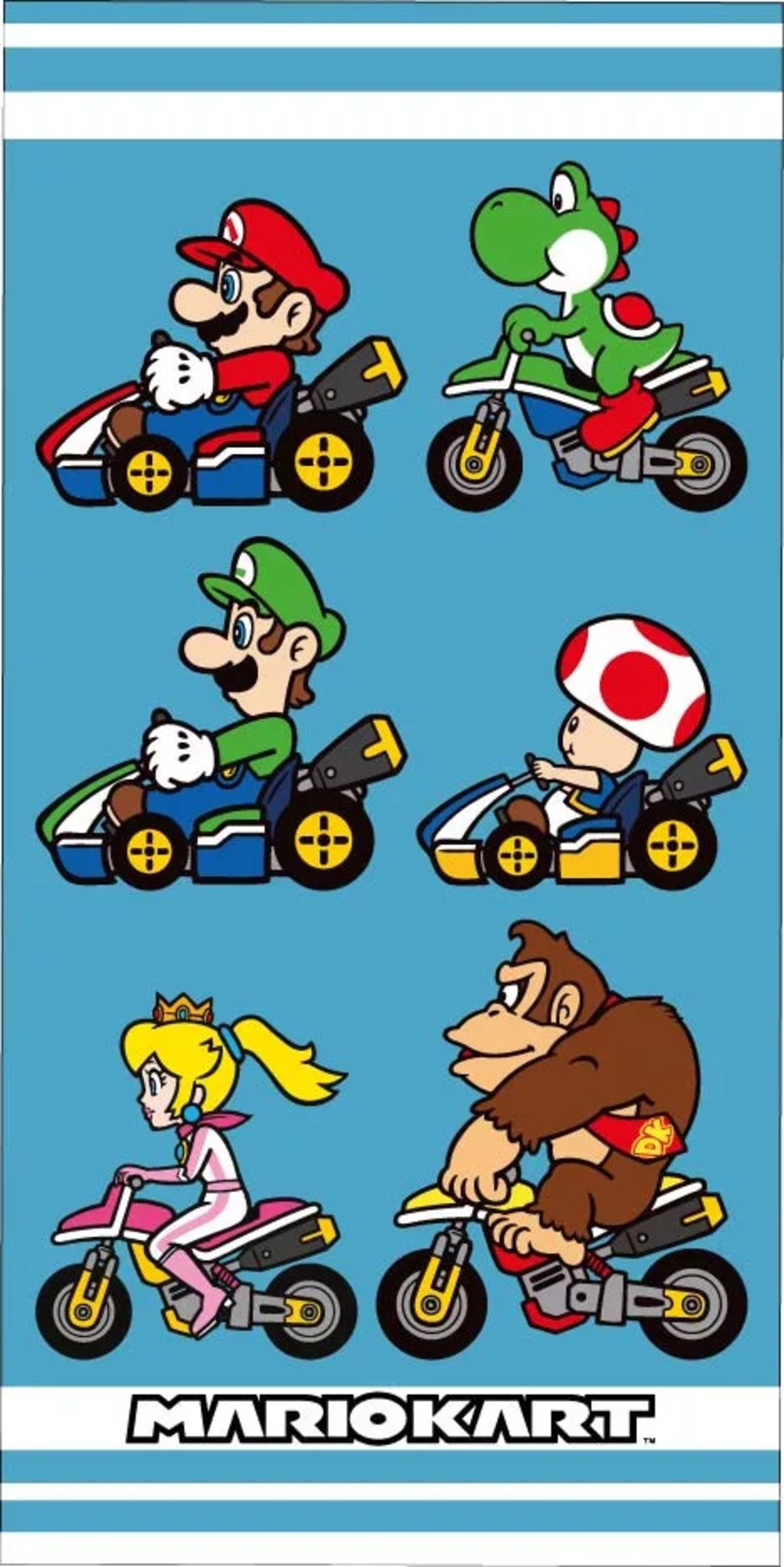 Super Mario Badetücher Super Mario MARIOKART Handtuch aus 100 % Baumwolle, 70 x 140 cm, Baumwolle (1-St)