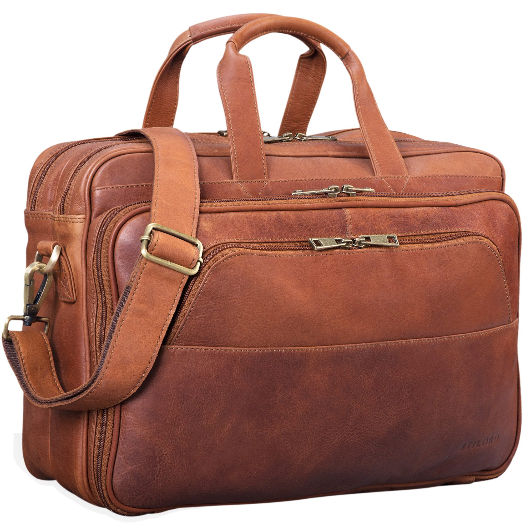 STILORD Aktentasche "Artemis" Vintage Lehrertasche Leder Aktentasche