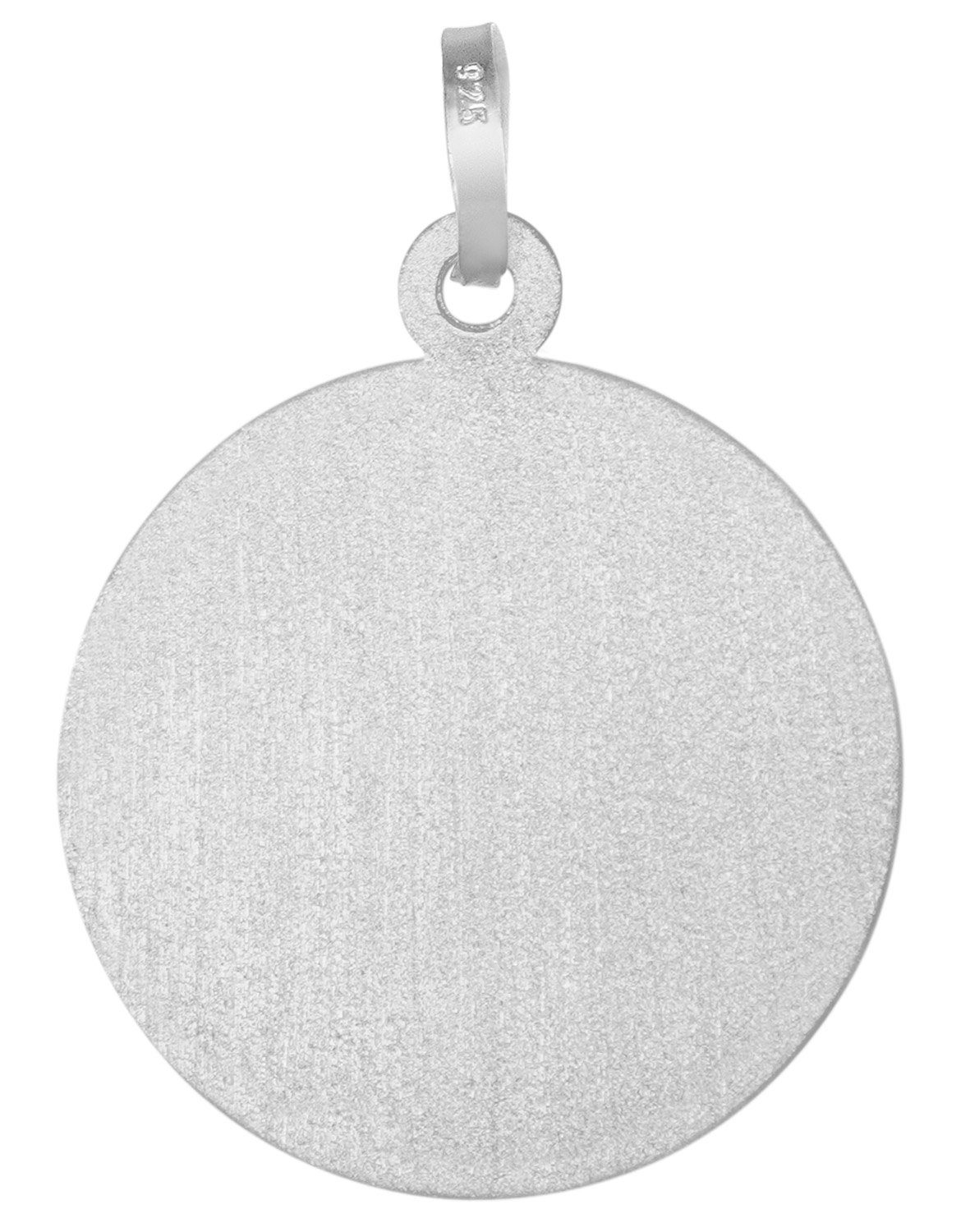 trendor Kette mit Anhänger mit Erzengel Michael Anhänger Ø 16 mm 925 Silber
