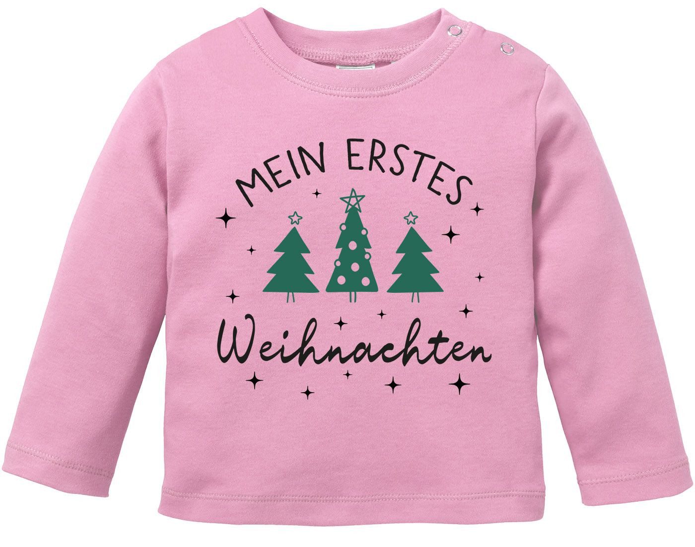 Rundhalsshirt Baby Langarmshirt Mein erstes Weihnachten Babyshirt Weihnachtsmotiv