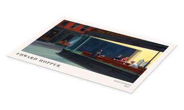 Posterlounge Poster Edward Hopper, Nachtschwärmer, 1942, Wohnzimmer Modern Malerei
