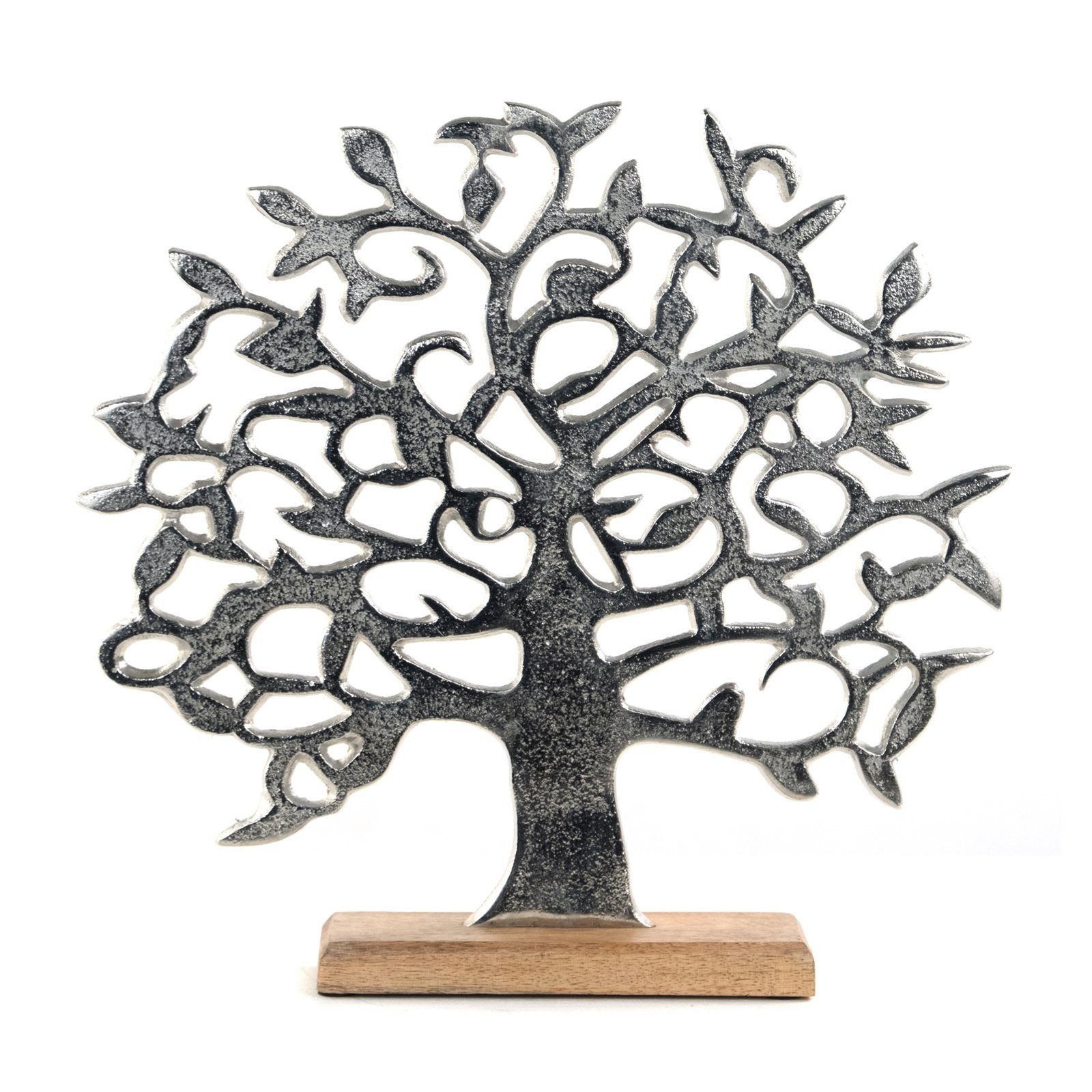 DESIGN DELIGHTS Skulptur LEBENSBAUM AUFSTELLER "ALBERO", Mangoholz, Skulptur auf Sockel