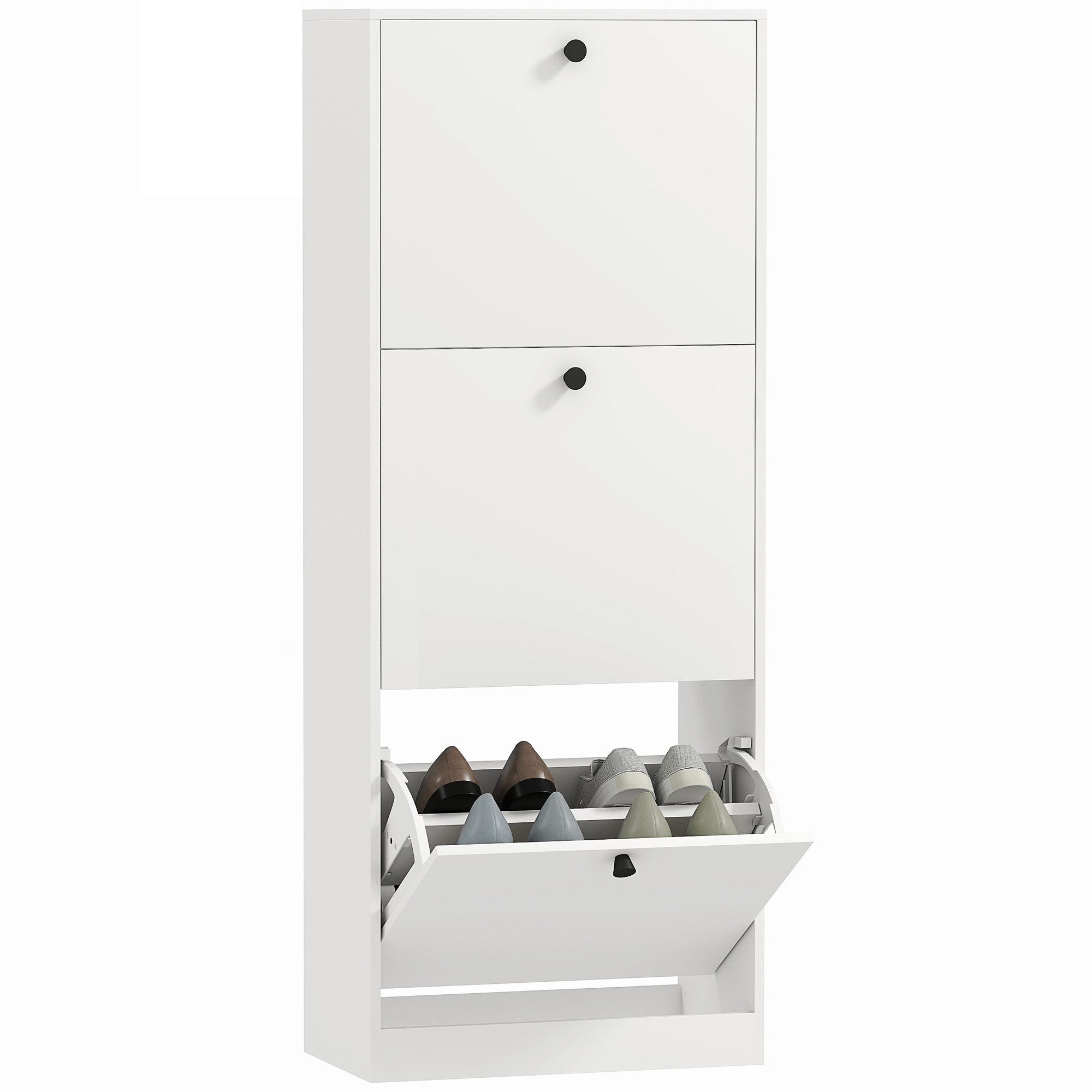 HOMCOM Schuhschrank Schuhregal mit Verstellbar Trennwand, günstig online kaufen