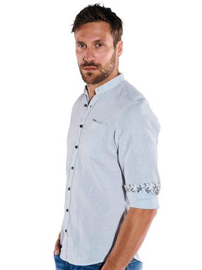 emilio adani Langarmhemd Langarm-Hemd mit Leinenanteil