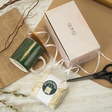 ILP Becher ILP Geschenkset Tasche & Becher "Leaves", Geschenktasse in Geschenkverpackung - Geburtstagsgeschenk für Frauen