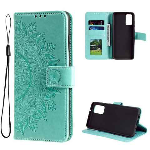 CoverKingz Handyhülle Hülle für Samsung Galaxy A13 4G Handyhülle Flip Case Cover Tasche 16,5 cm (6,5 Zoll), Klapphülle Schutzhülle mit Kartenfach Schutztasche Motiv Mandala