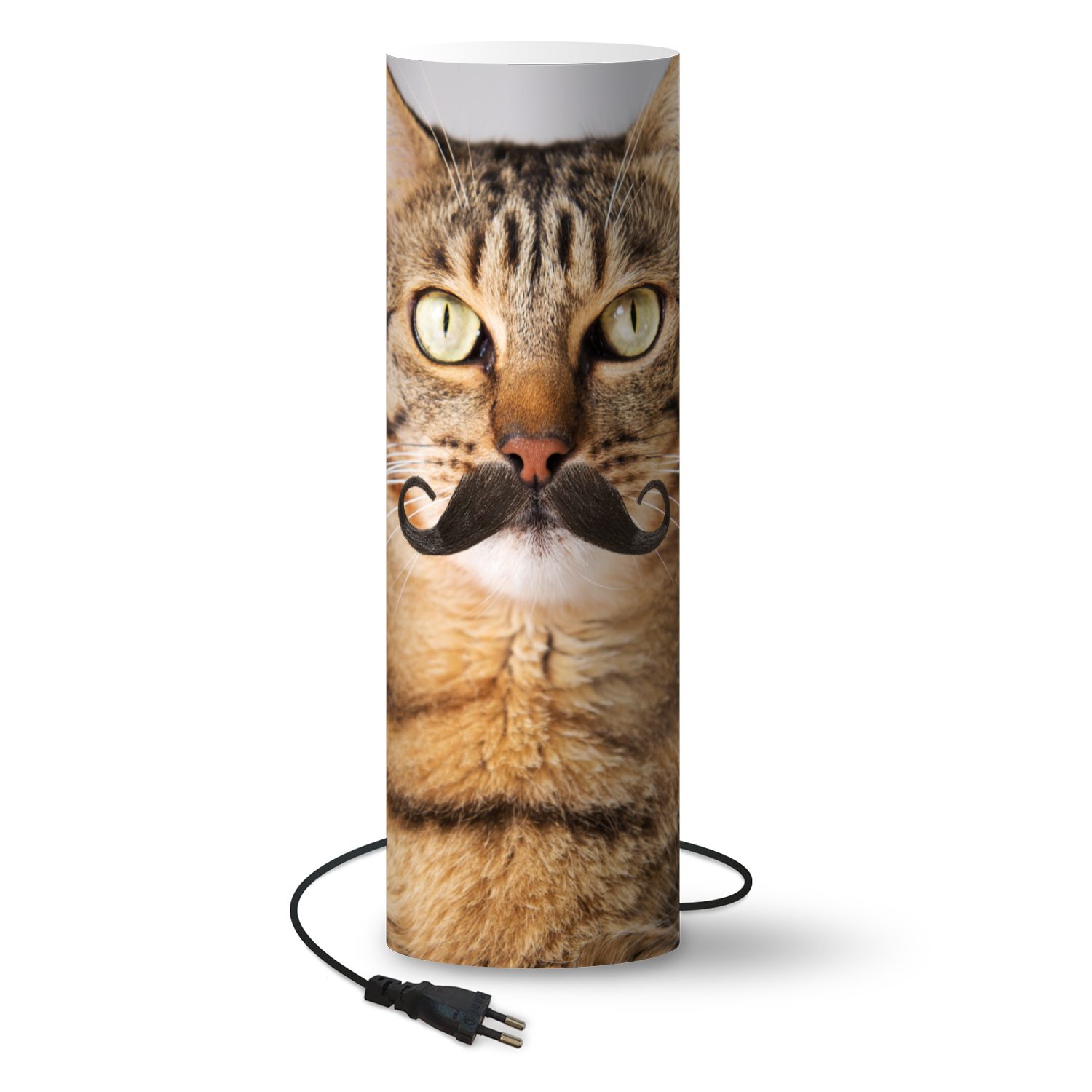MuchoWow Stehlampe »Katze - Schnauzbart - Hipster«, LED wechselbar,  Schlafzimmerlampe Inklusive LED-Lampe, Fotolampe