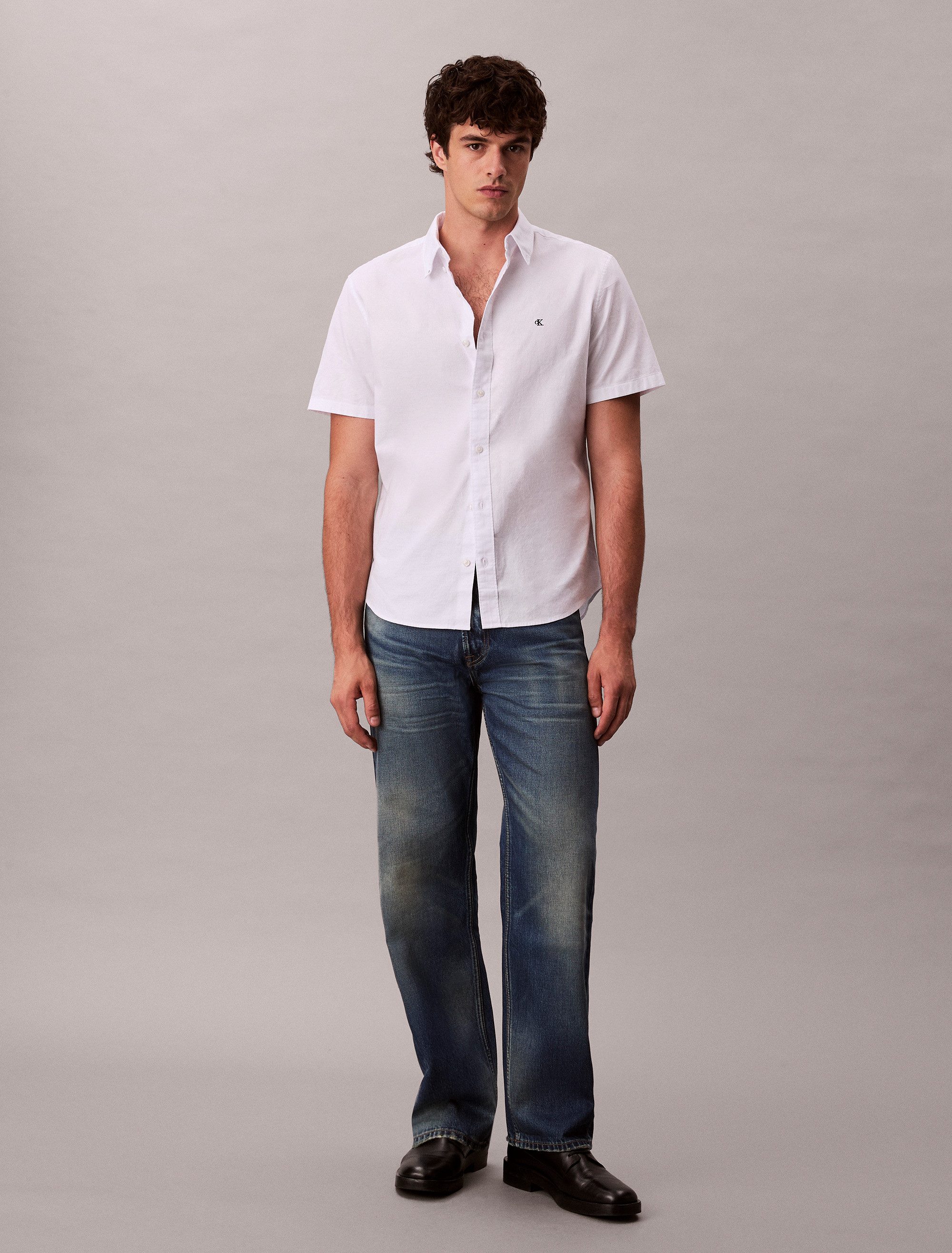 Calvin Klein Jeans Kurzarmhemd CLASSIC OXFORD SHIRT Regular fit mit Button-Down-Kragen – Bild 5 von 5