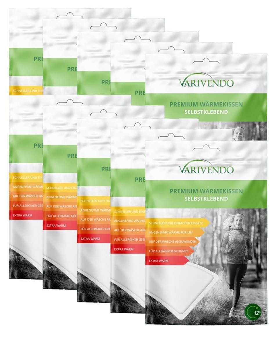 varivendo Wärmepad 10er Set selbstklebende Wärmepads 12h Wärme, Set 10-tlg., Wärmekissen, massagepad massagekissen massagepflaster heizpflaster heizkissen