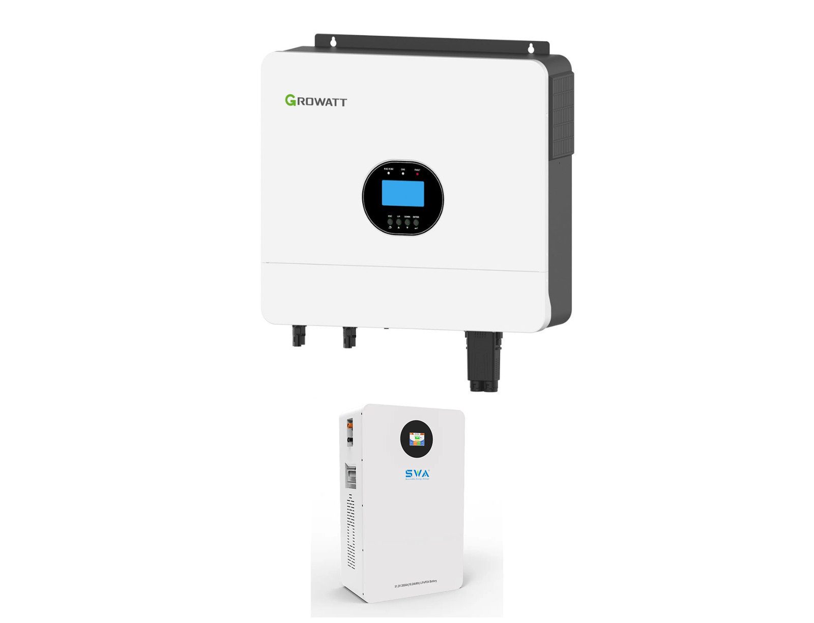 TZIpower Off-Grid Wechselrichter Growatt SPF ES 6kW mit Speicher 10kWh 15kWh PV Solarakkus