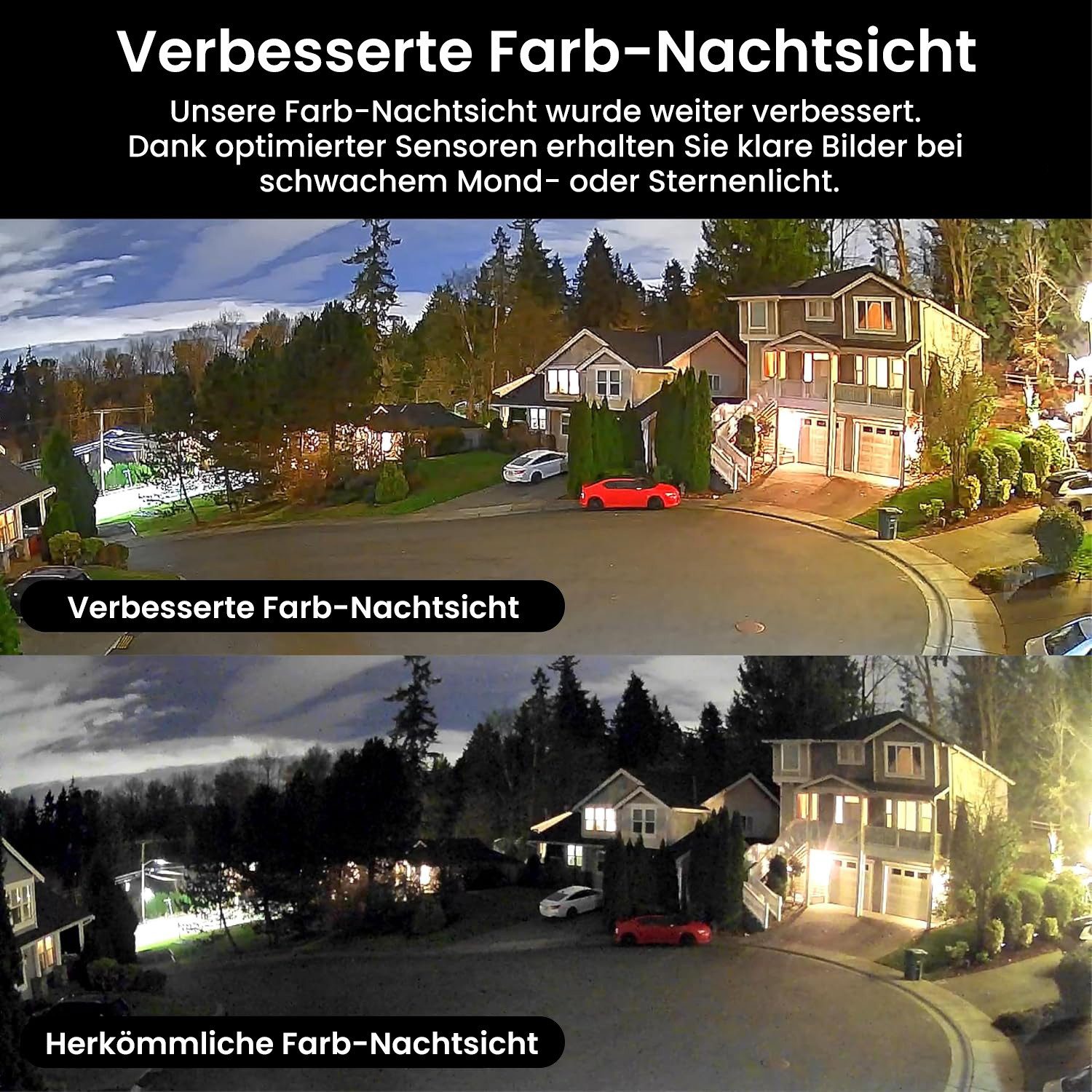 FOSMET IP-Überwachungskamera Fensterkamera 5MP 3K, WiFi 6, AI Personenerkennung & Farb-Nachtsicht (Indoor Fensterkamera,2-Wege-Audio,Alexa & Google,130.5° Weitw – Bild 4 von 5