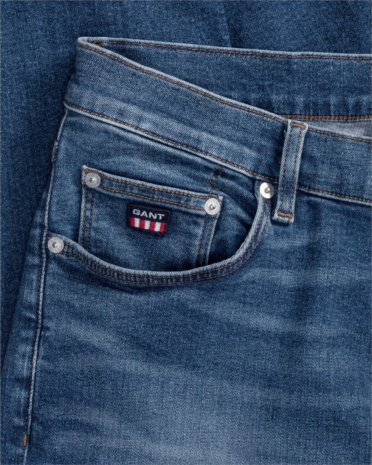 Herren Jeans Gant 5-Pocket-Jeans Jeans Maxen Retro Shield