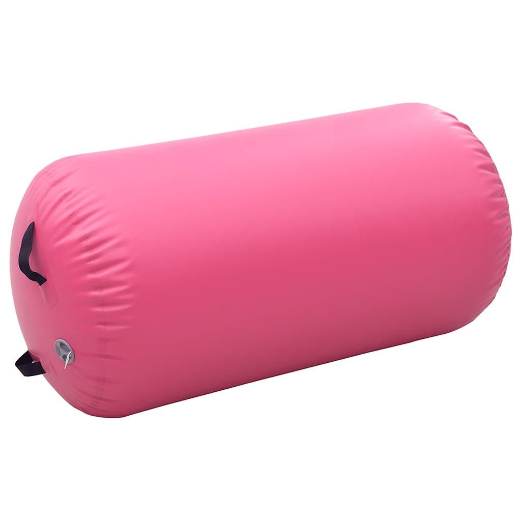 vidaXL Pilatesrolle Aufblasbare Gymnastik-Rolle mit Pumpe 120x90 cm PVC Rosa