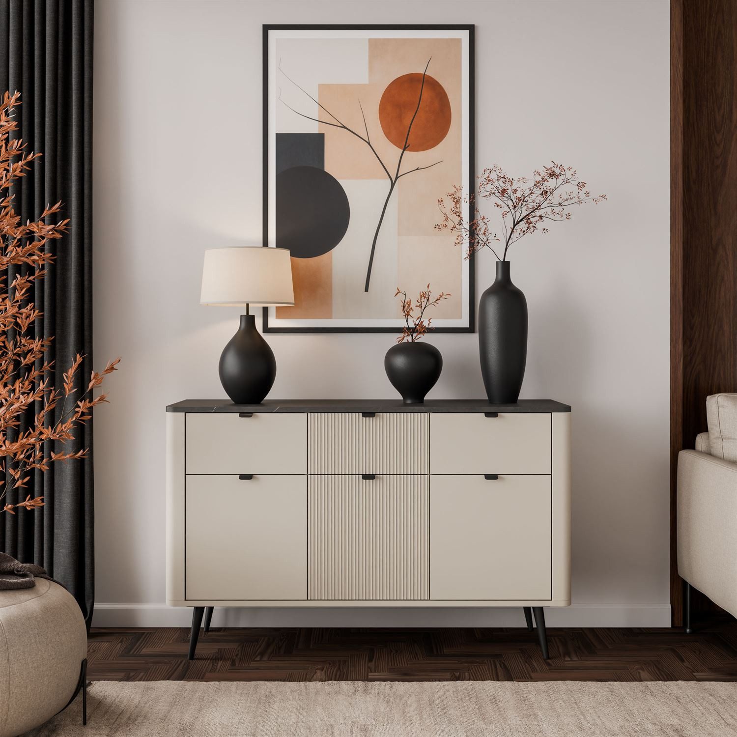 Lookway Kommode AUTUMN 3D3S auf hohen Beinen