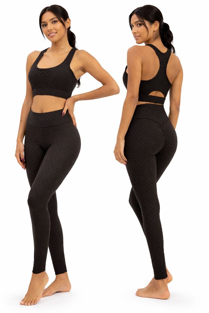 Leggings Park Set: Sport-BH Tik Tok Set/Push Up po und BH-Set / Workout/Fitness/ (Sehen Sie mit Leggings Park Leggings im Fitnessstudio oder auf der Straße am b – Bild 4 von 5