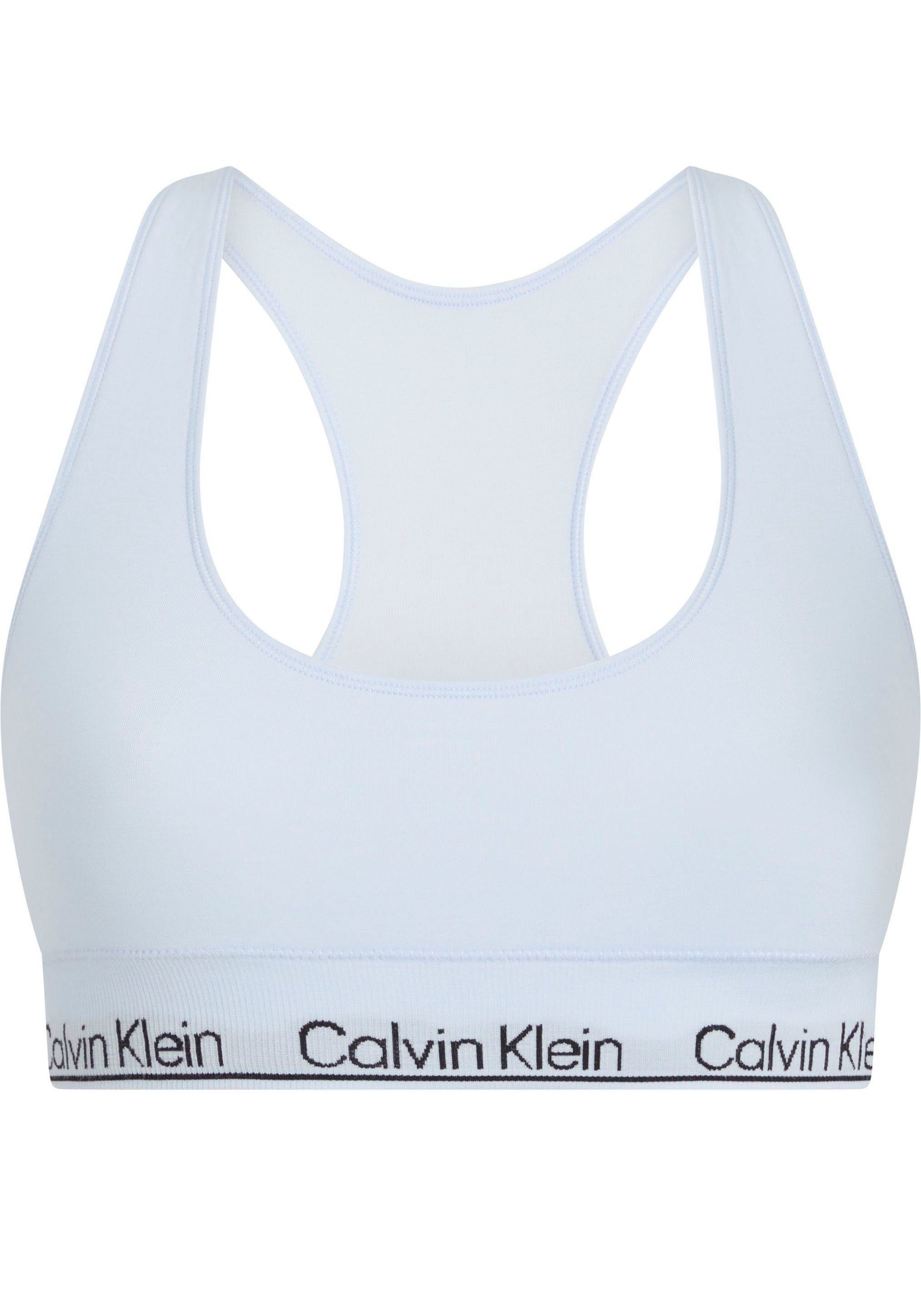 Calvin Klein Underwear Bralette-BH RACERBACK hellblau mit BRALETTE CK-Logoschriftzug