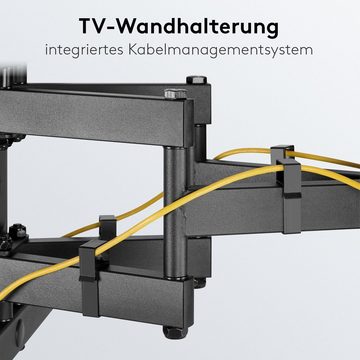 Goobay TV Wandhalter Pro FULLMOTION TV-Wandhalterung, (bis 70,00 Zoll, inkl. Zubehör, 15° neigbar / 60° schwenkbar / 60 kg Traglast / Schwarz)