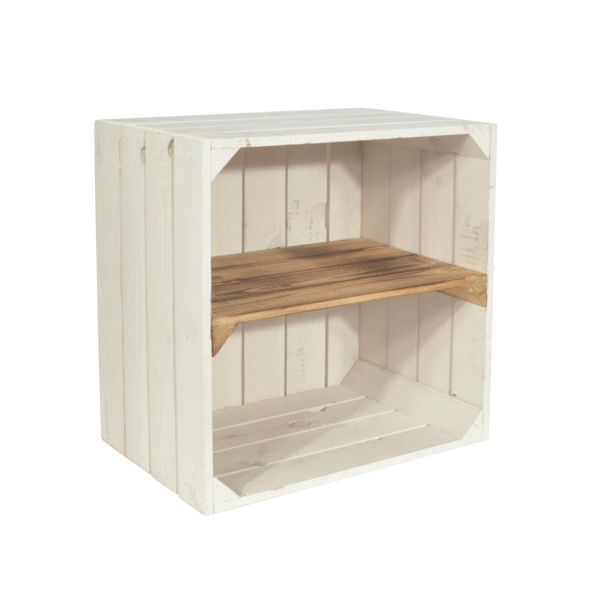 CHICCIE Weinregal Wino Flaschenregal aus Holz Weiß Geflammt 1x Regal, 1-tlg.