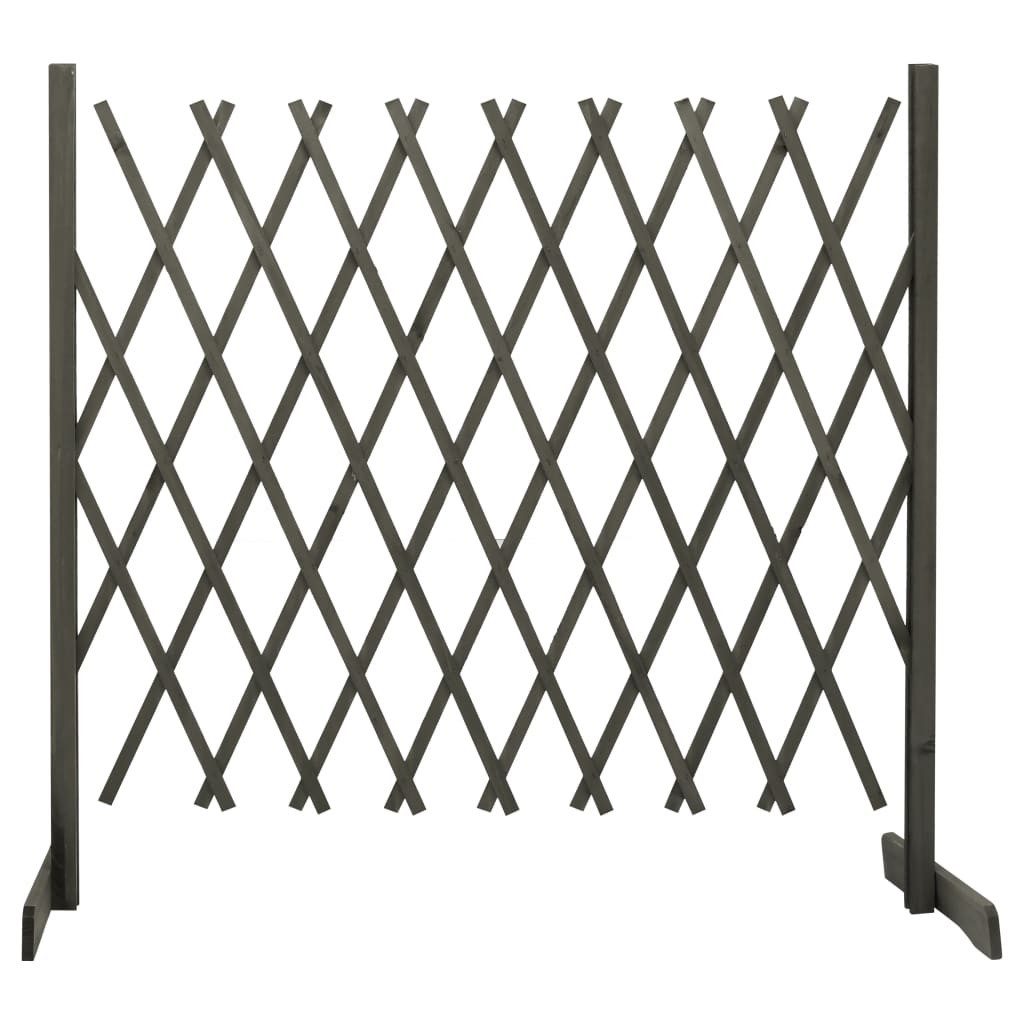 Gartenzaun Garten-Rankzaun Grau 180x100 cm Massivholz Tanne