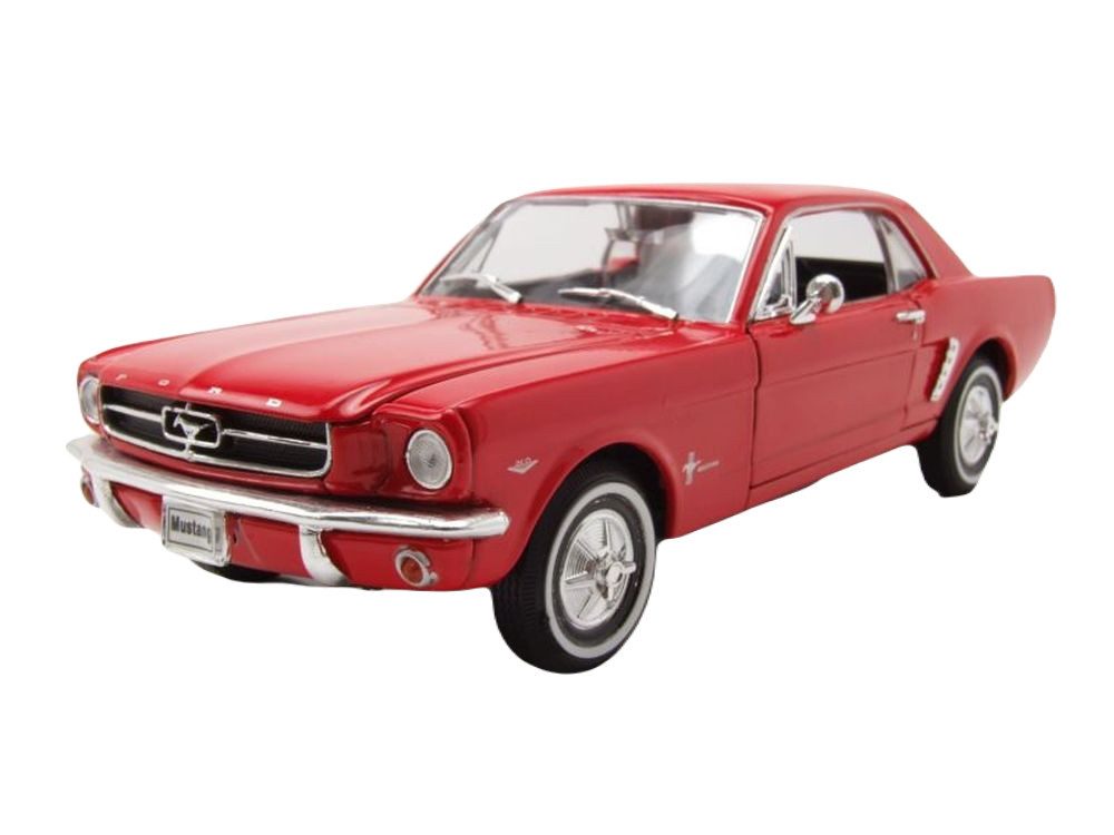 Welly Modellauto Ford Mustang Coupe 1964 1/2 rot, Maßstab 1:24