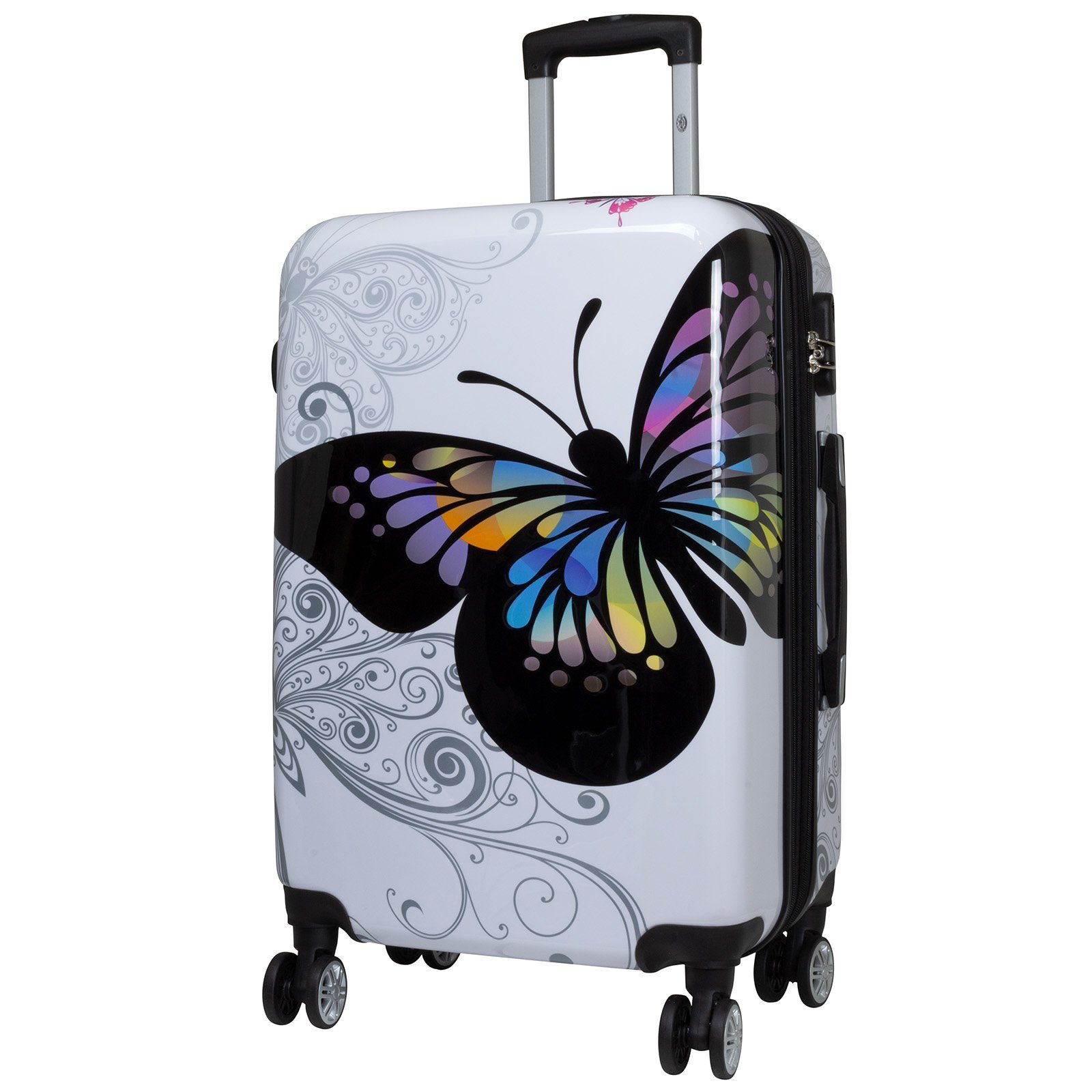 Trendyshop365 Hartschalen-Trolley Butterfly, bunter Koffer mit günstig online kaufen