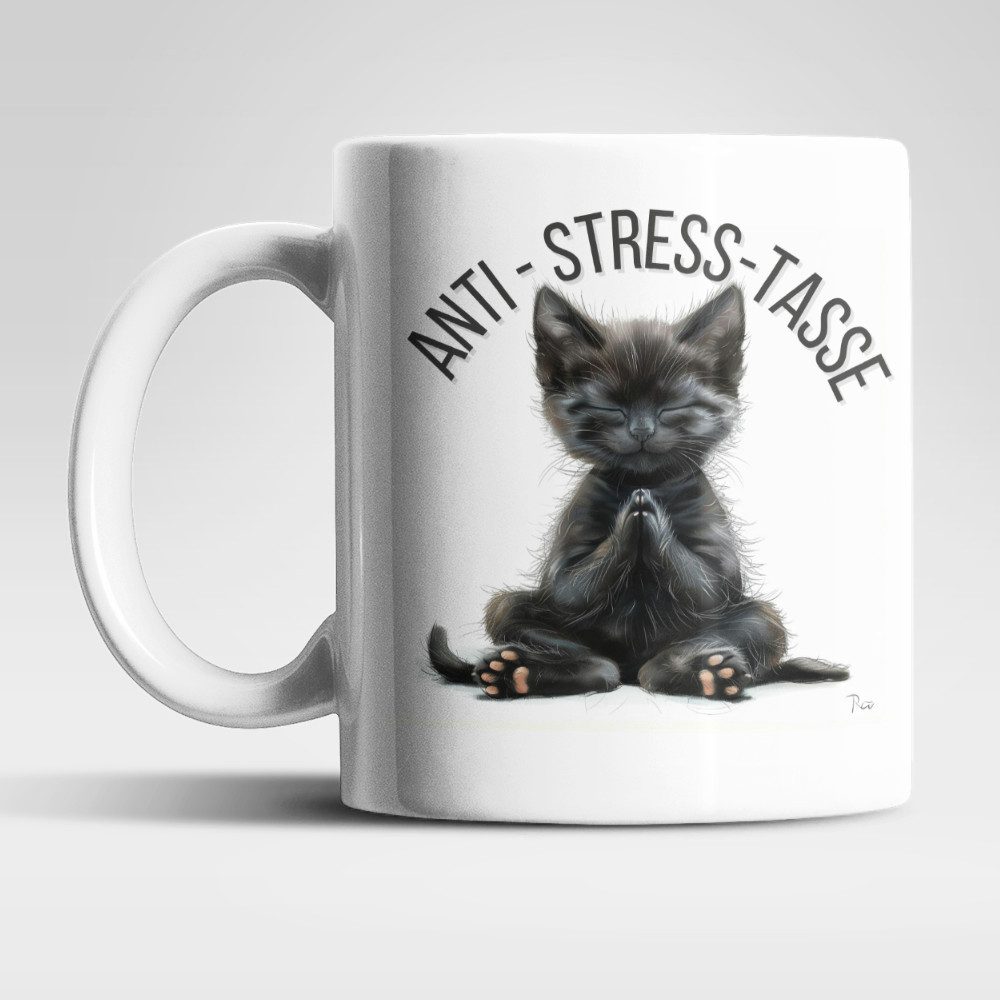 WS-Trend Tasse Anti Stress Baby Katze Kätzchen Kaffeetasse Teetasse Geschenkidee, Keramik