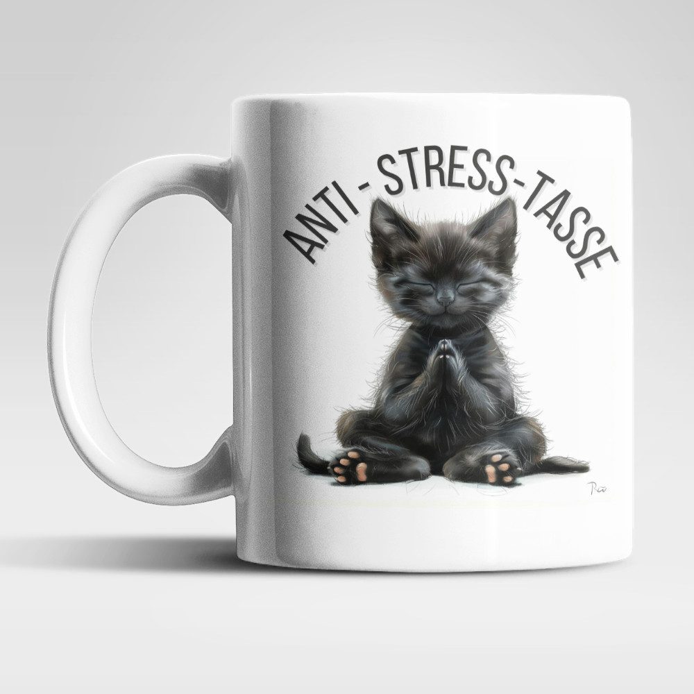 WS-Trend Tasse Anti Stress Baby Katze Kätzchen Kaffeetasse Teetasse Geschenkidee, 1-tlg., Keramik