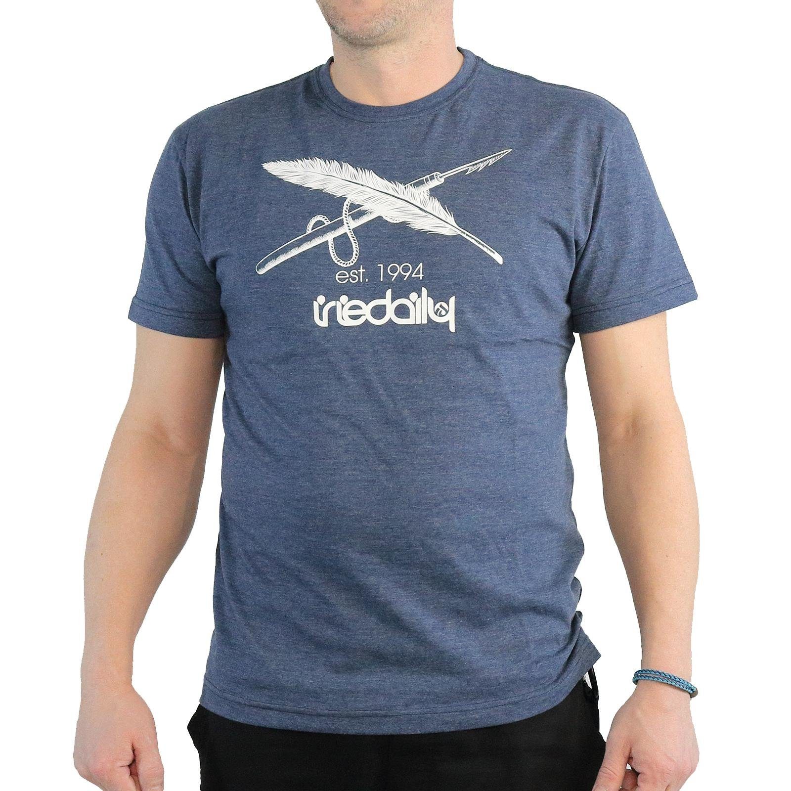 Iriedaily navy Flag Harpoon mel. T-Shirt T-Shirt iriedaily