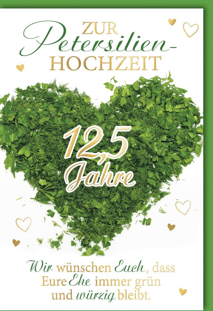 Verlag Dominique Grußkarten Hochzeitstag 12,5 Jahre Hochzeitstag