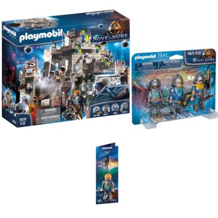 Playmobil® Konstruktions-Spielset 3er Set: 70220 Große Burg von Novelmore + 70671 3e