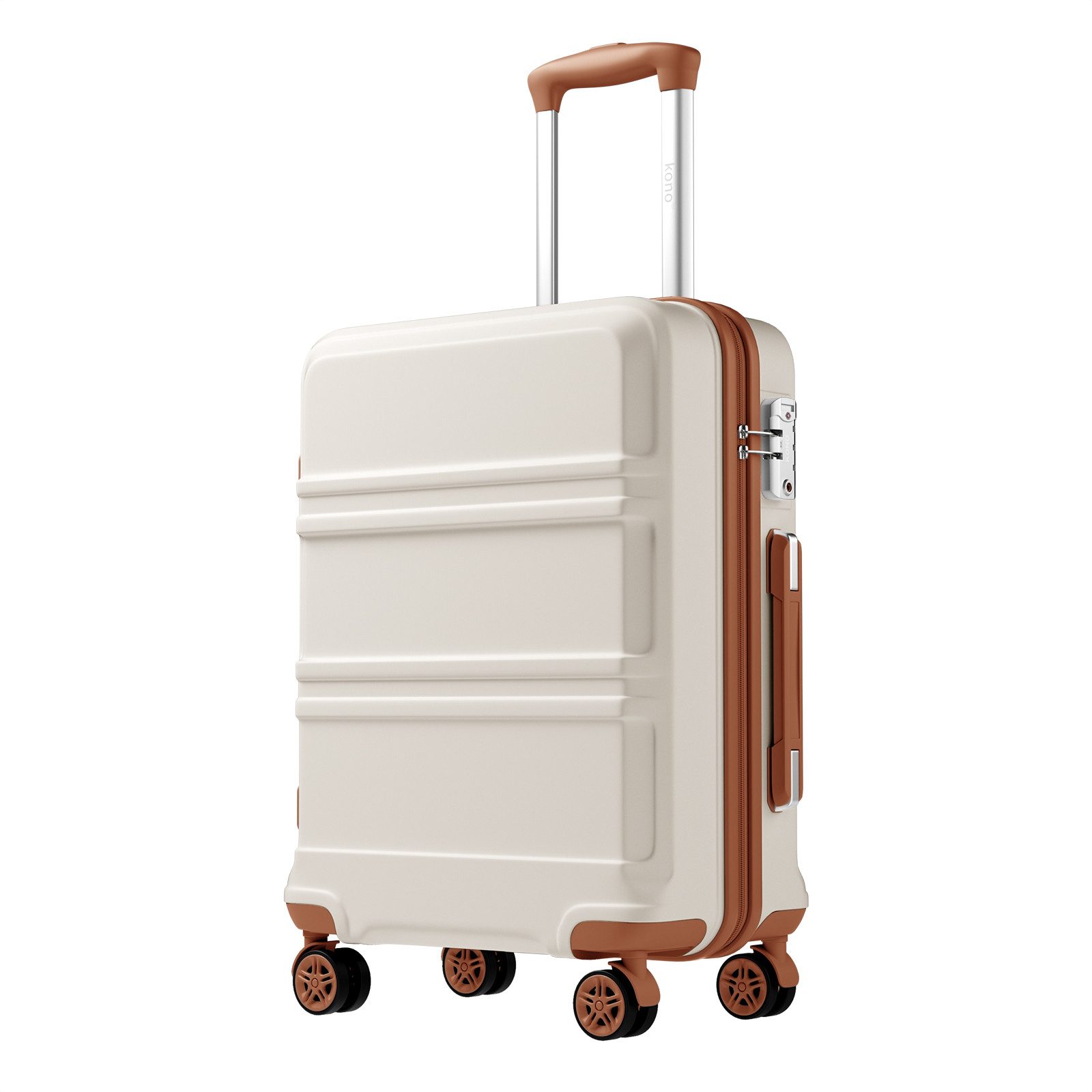 KONO Trolleyset Kombi-Set: Hartschalen-Koffer + Handgepäcktasche, (4 tlg) – Bild 3 von 5