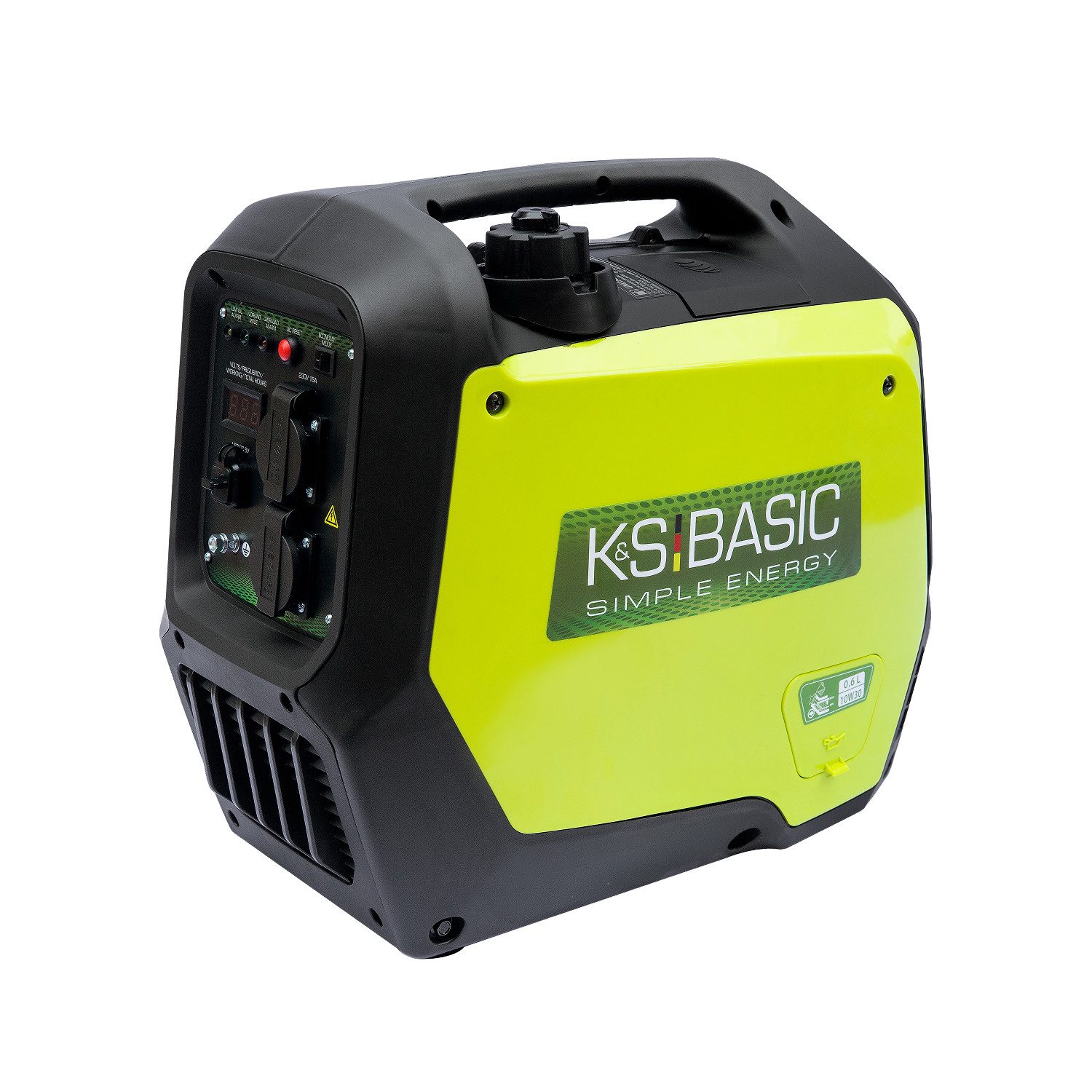 Könner & Söhnen Stromerzeuger KSB 32i S, (Inverter Benzin tragbar, 1-tlg., leiser Generator im schallgedämmten Gehäuse), 3.0 kW Nennleistung, 22 kg, Eco-Mode für Camping & Haus