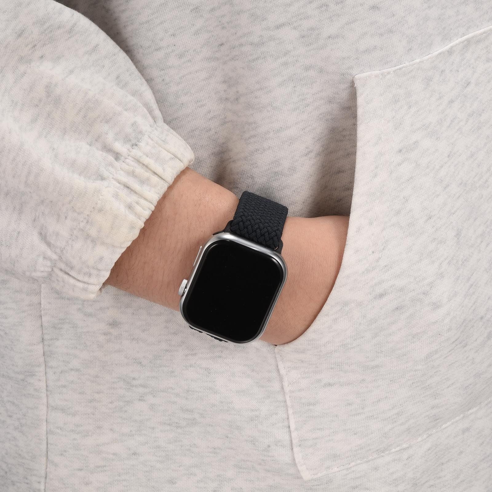 CoolGadget Smartwatch-Armband Fitnessarmband aus Nylon iWatch, für Apple Watch 1 - 6 7 8 9 10 11 SE 1 2 3 Ultra 1 2 3 42 44 45 49 mm
