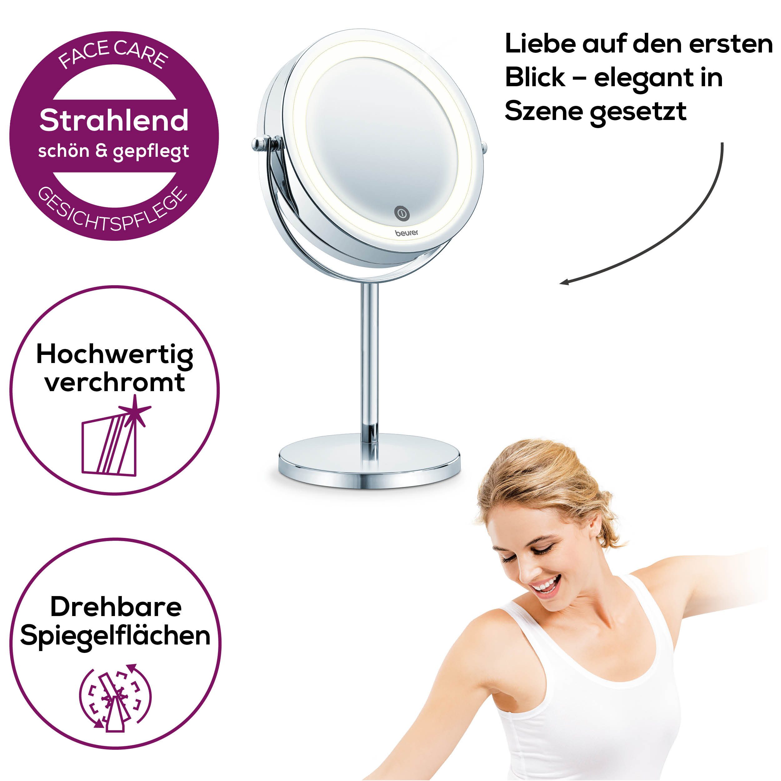 BEURER Kosmetikspiegel BS 55 beleuchteter Kosmetikspiegel günstig online kaufen