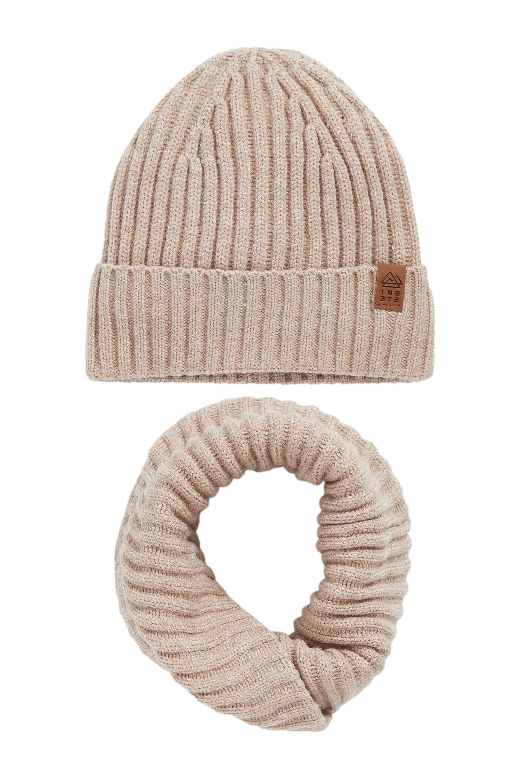 Next Beanie Gestrickter Schlauchschal und Mütze im Set (2-St)