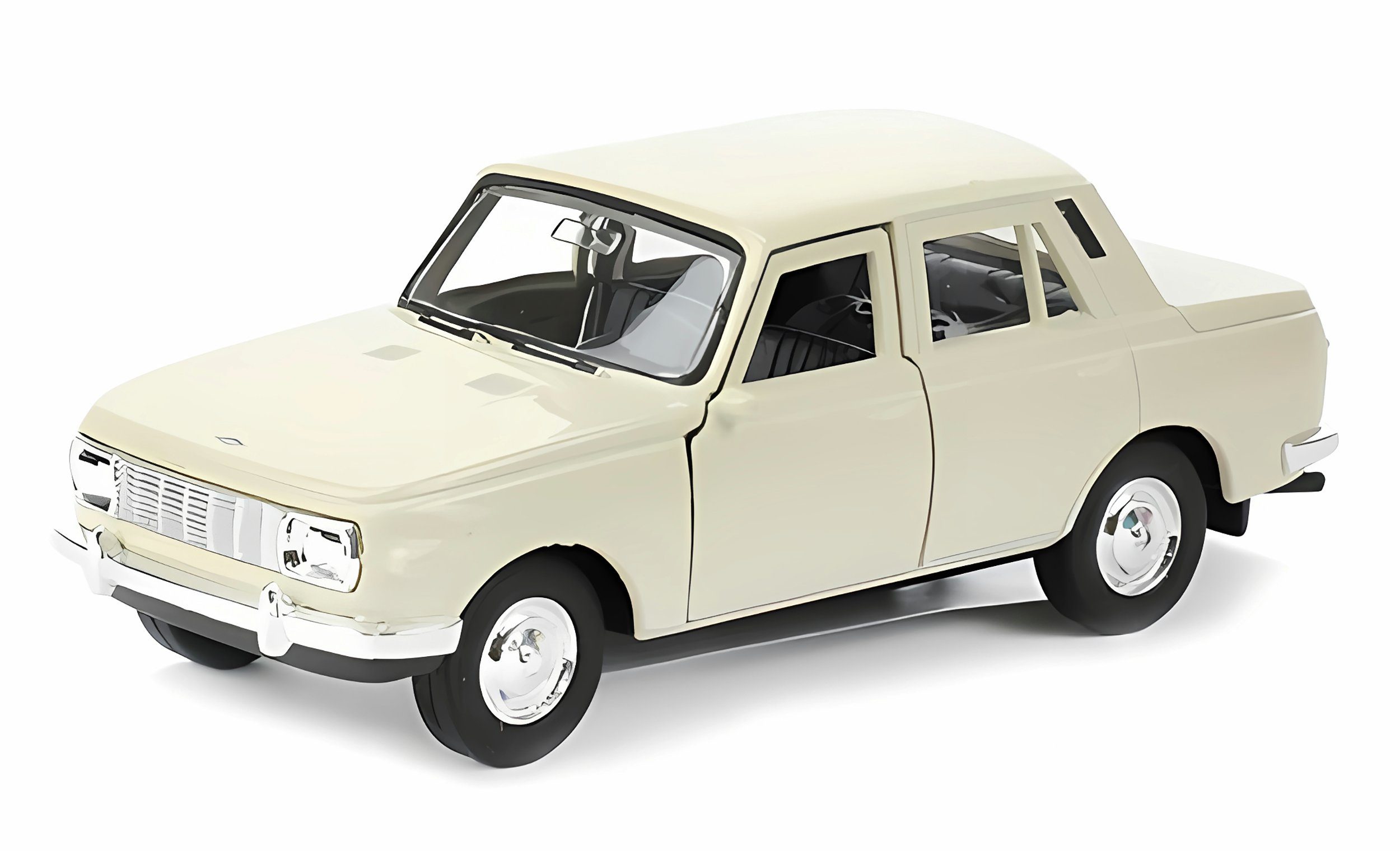 Welly Modellauto WARTBURG 353 Modellauto 11,7cm aus Metall Modell Auto 31 (Creme), Spielzeugauto WELLY Kinder Spielzeug Geschenk