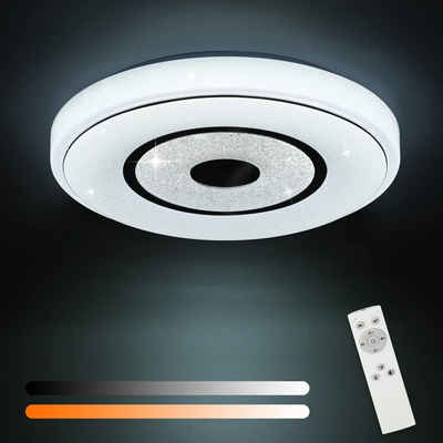 ZMH LED Deckenleuchte Rund Deckenlampe für Flur Wohnzimmer Küche Schlafzimmer, LED fest integriert, 3000-6500K, Dimmbar