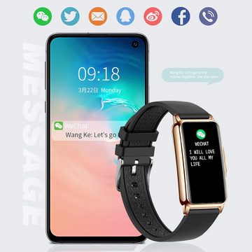 findtime Fitness Tracker IP68 Wasserdicht Großes Display Smartwatch (1,47 Zoll, Android/iOS), Gesunde Fitnessuhr: Herzfrequenz, Benachrichtigungen & mehr