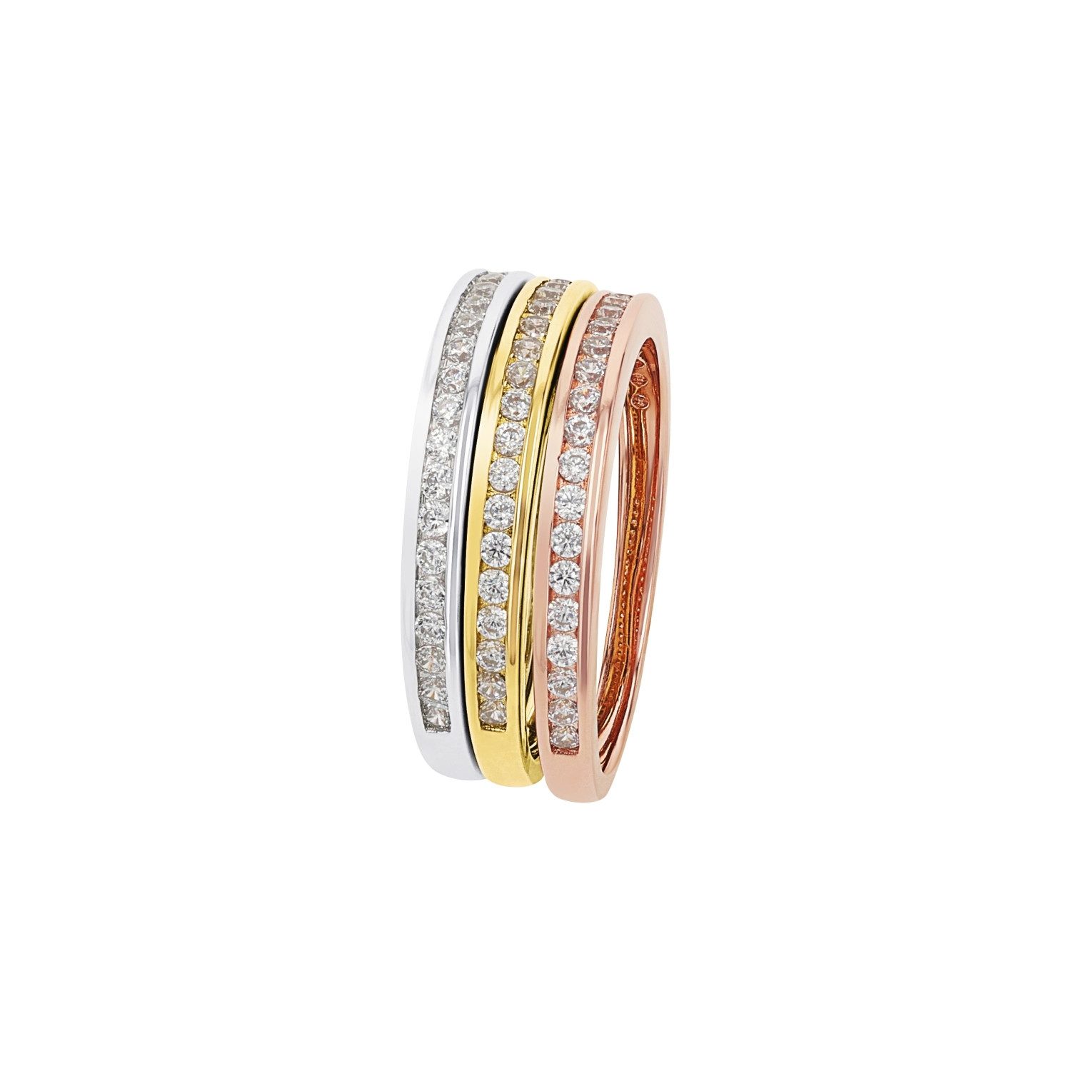 Amor Ring-Set (Set, 3-tlg), mit Zirkonia (synth)