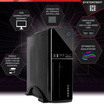 SYSTEMTREFF Mini Mini-PC (AMD Ryzen 5 5500GT, RX Vega 7, 32 GB RAM, 512 GB SSD, Luftkühlung, Windows 11, WLAN)