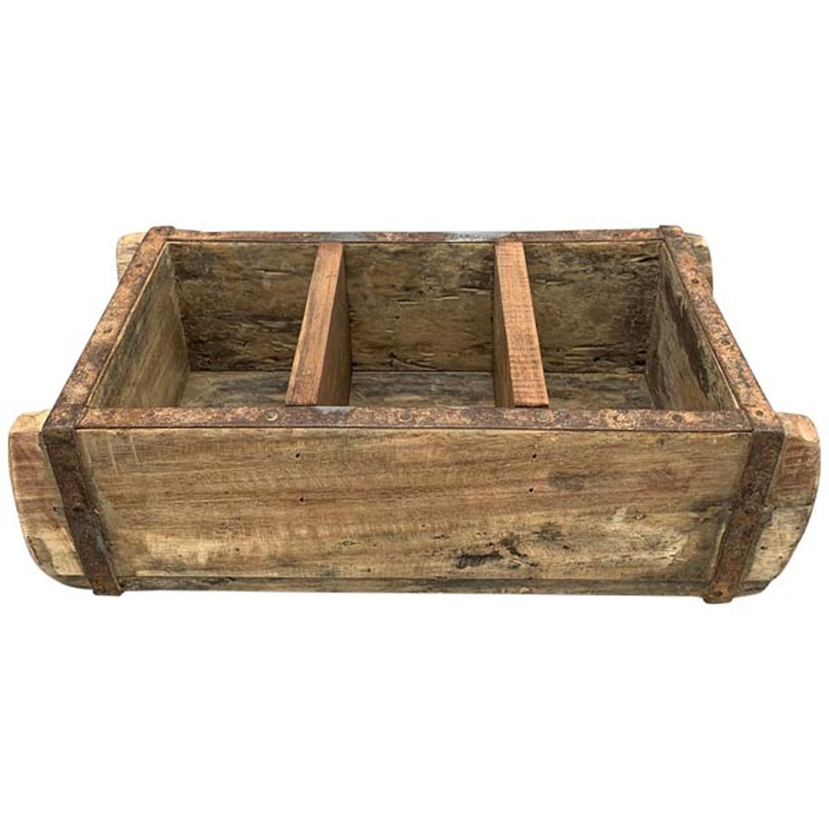 Annimuck Aufbewahrungsbox Kasten 3-Fach Antiquité, Holz, 32x14x9 cm Holz massiv (1 St)