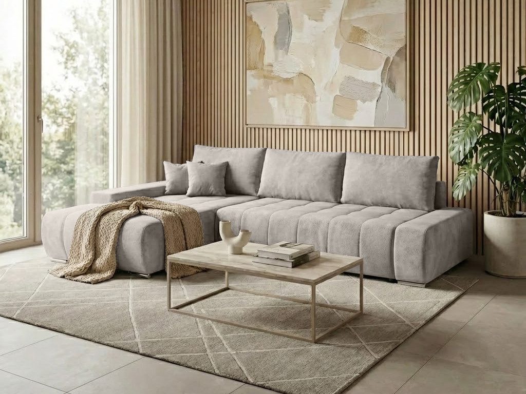 Beautysofa Ecksofa Draco L mit Schlaffunktion, in pflegeleichten Stoffen, B günstig online kaufen