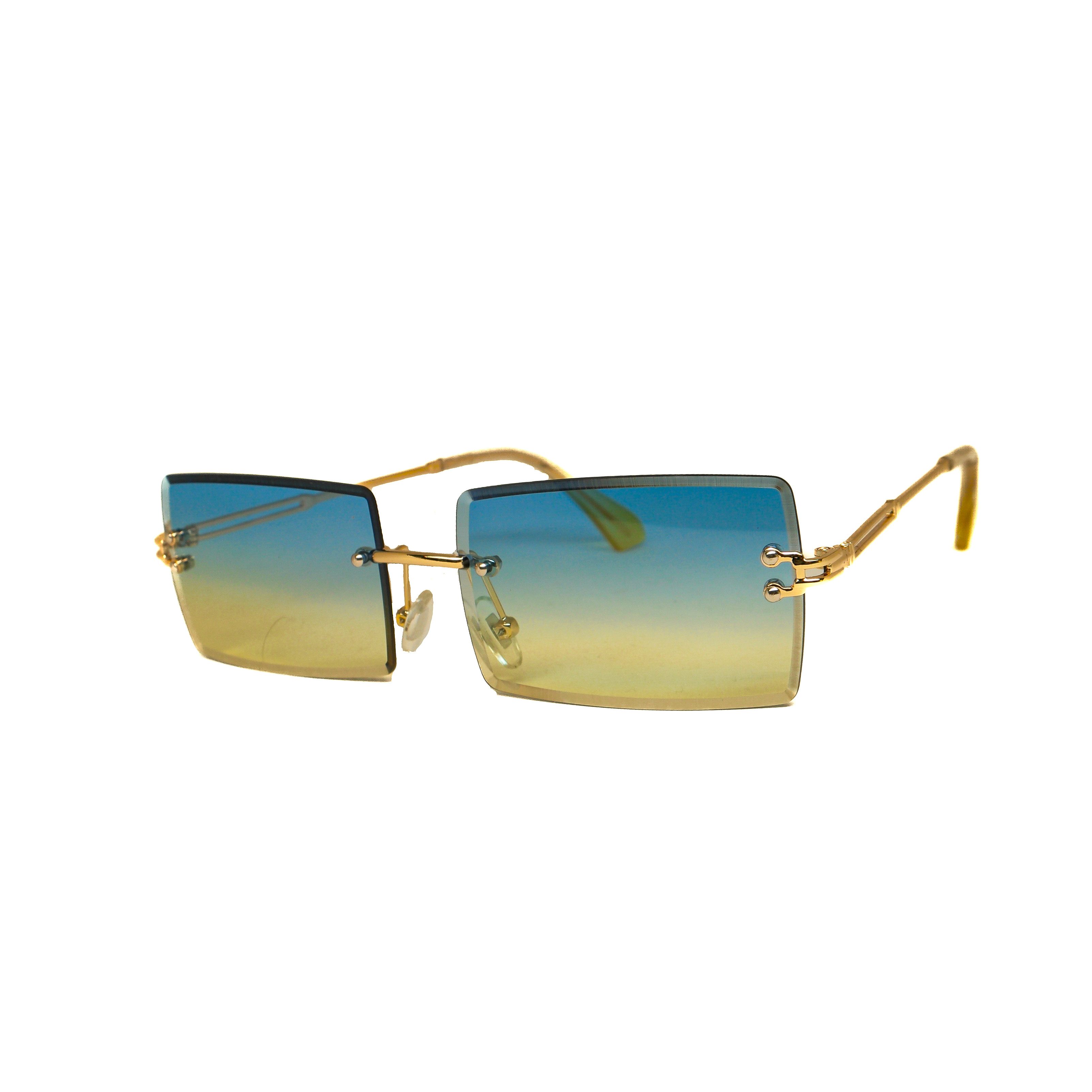 salazar.plus Sonnenbrille Randlos Rechteckig Unisex Rahmenlos Damen Herren leichte Brille