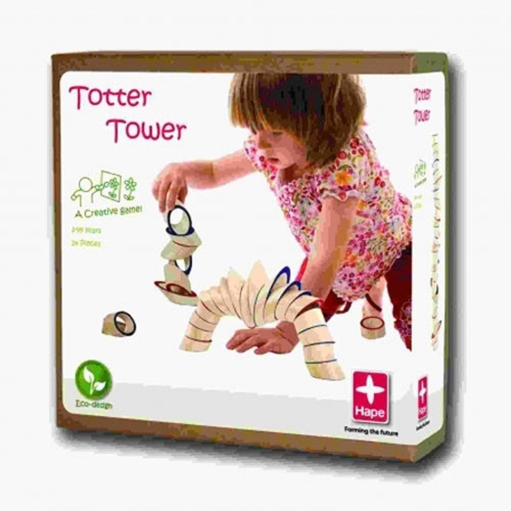 Hape Bambus Stapelspiel Balance Tower 24 Teile Kreativspiel ab 3 Jahren Spielbausteine