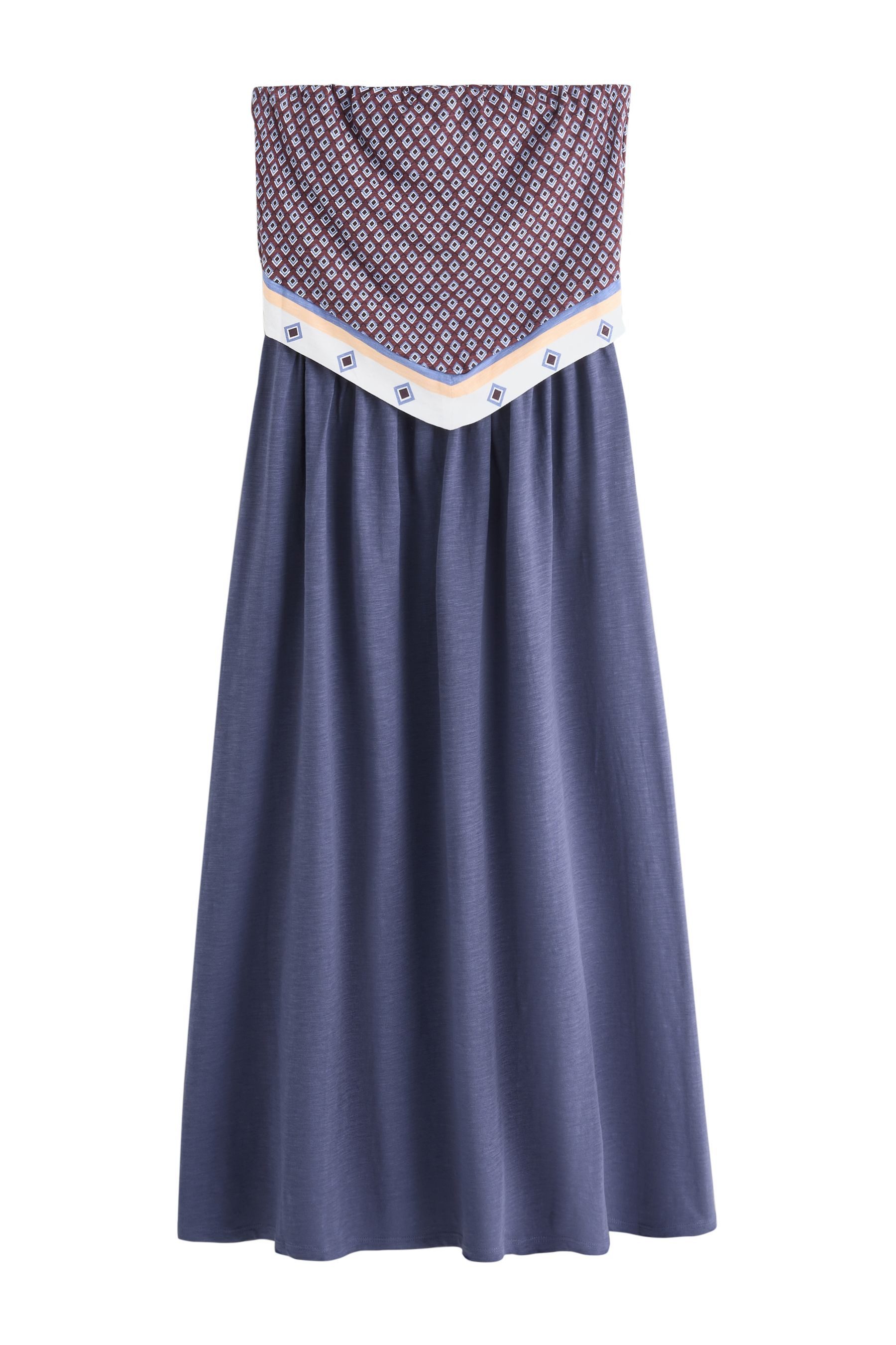 Next Midikleid Bandeau-Midikleid aus Jersey mit Zipfelsaum (1-tlg)