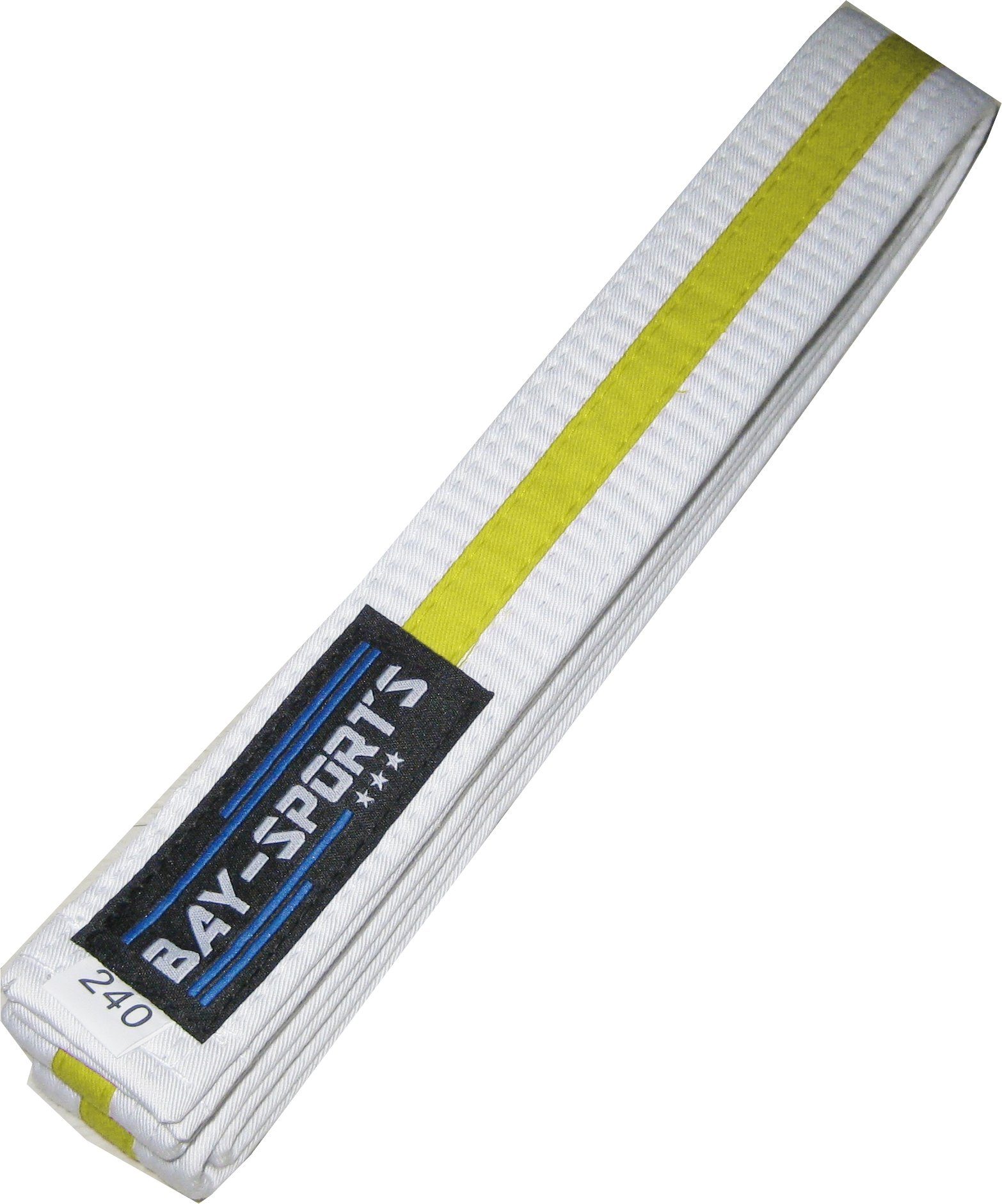 BAY-Sports Karateanzug Budogürtel weiß/gelb/weiß Zweifarbig, Karategürtel günstig online kaufen