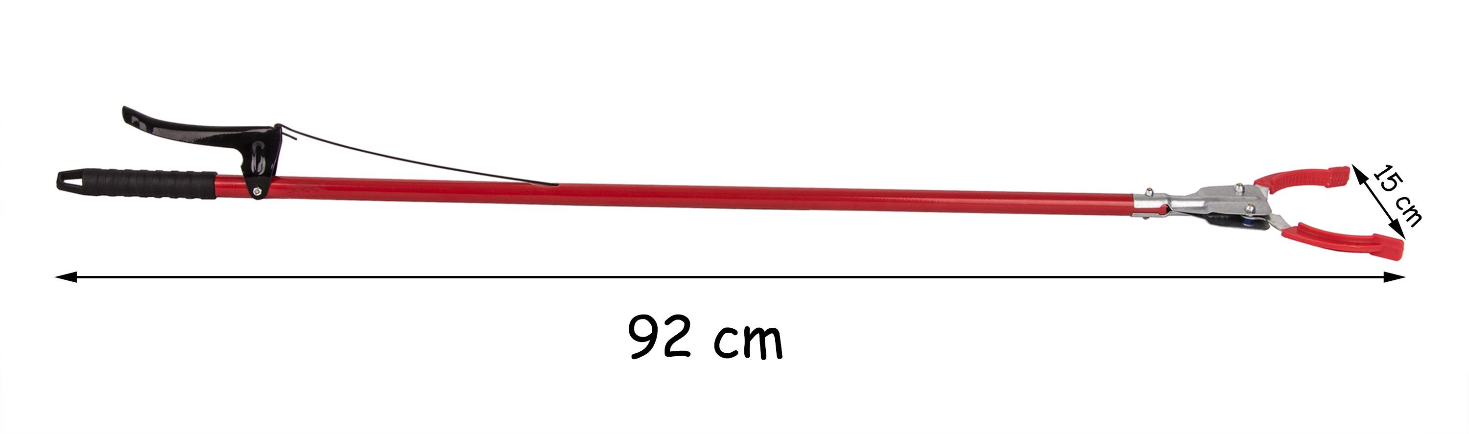 BigDean Greifzange 2x Müllgreifer 92cm Metall & Kunststoff Müllzange Greifhilfe, Packung 2-tlg., Greifer, Bückfreies Aufheben von Dosen, Müll bis Zigarettenstum – Bild 4 von 4