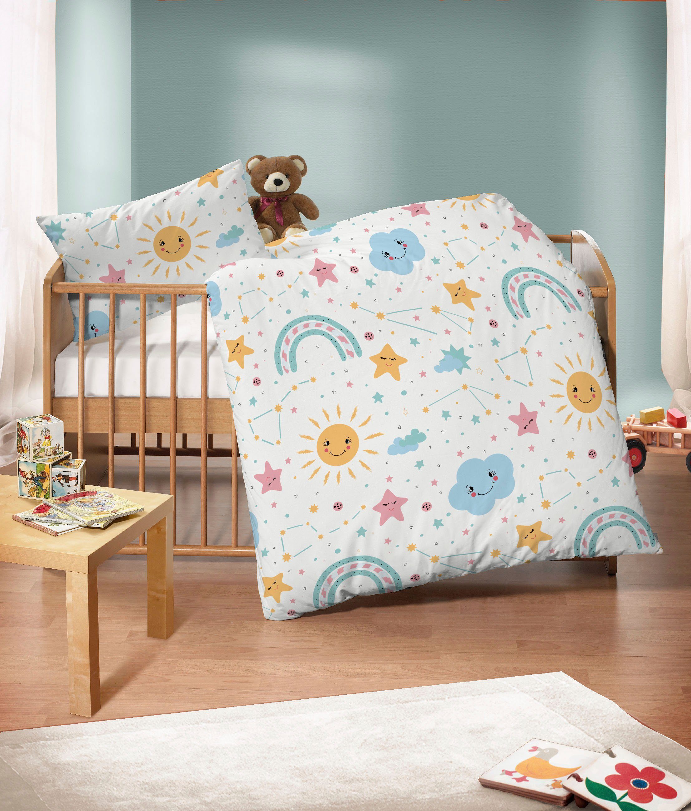 Biberna Kinderbettwäsche Lian, Linon, 2 teilig, günstig online kaufen